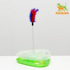 Игровой комплекс "Пижон" для кошек "Веселый треугольник", зелёный перламутр 7123401