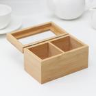 Чайный домик, 2 секции, 14×18×8 см, бамбук - Фото 3