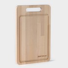 Доска разделочная деревянная Доляна «Фигурная ручка», 29×19×1.5 см, берёза - Фото 2