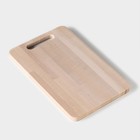 Доска разделочная деревянная Доляна «Фигурная ручка», 29×19×1.5 см, берёза - Фото 6