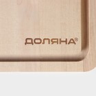 Доска разделочная деревянная Доляна «Фигурная ручка», 29×19×1.5 см, берёза - Фото 7