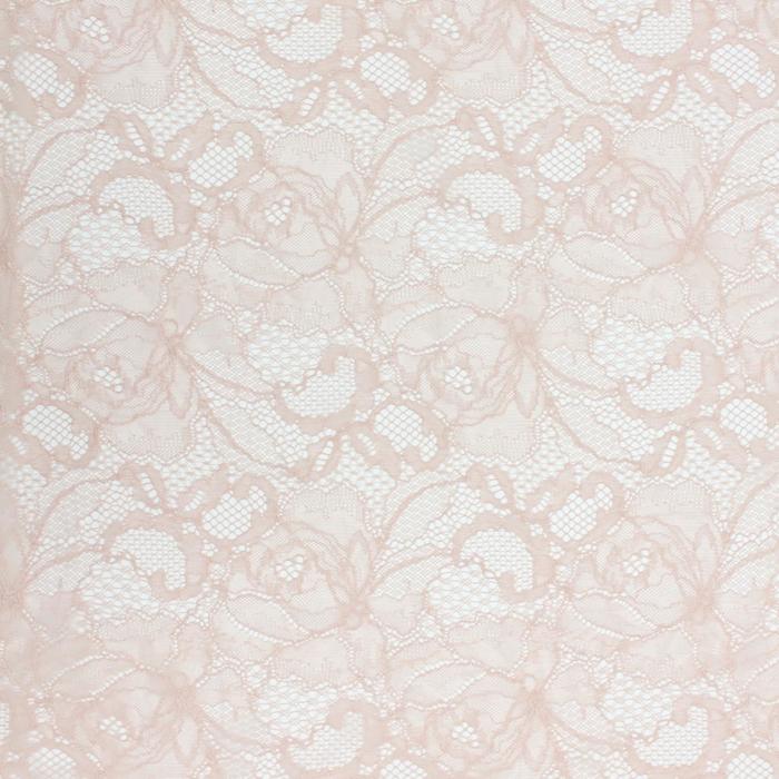 Кружевное полотно, гипюр, гладкокрашенный, стрейч, ширина 150 см, цвет розовый - Фото 1