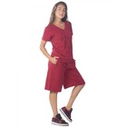 Костюм женский, размер 46, цвет бордовый - Фото 2
