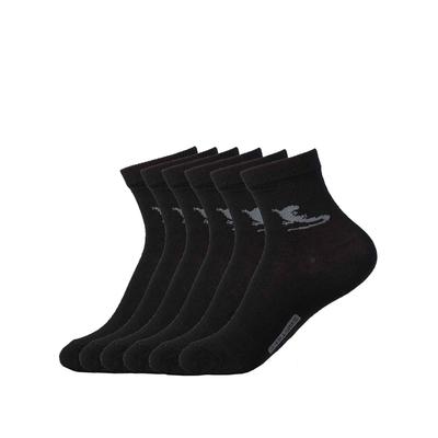 Набор подростковых носков, размер размер 18-20, 6 пар, цвет чёрный