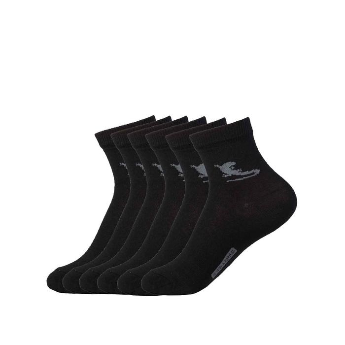 Набор подростковых носков, размер размер 22-24, 6 пар, цвет чёрный