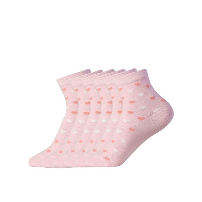 Набор подростковых носков, размер размер 18-20, 6 пар, цвет розовый - Фото 1