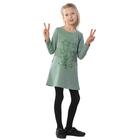 Платье детское, рост 104 см, цвет светло-зелёный, зелёный - фото 109856956