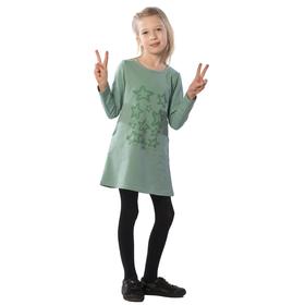 Платье детское, рост 104 см, цвет светло-зелёный, зелёный