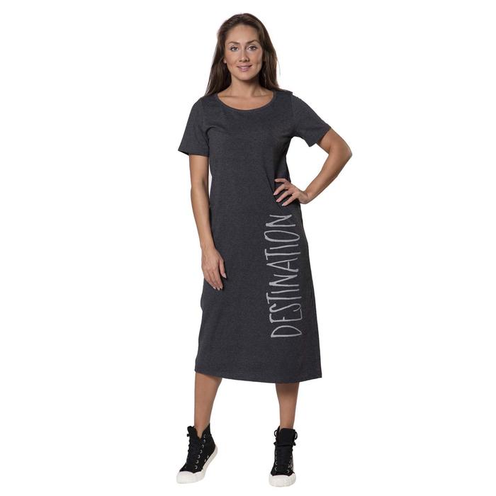 Платье женское, размер 44, цвет антрацит, тёмно-серый - Фото 1