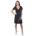 Платье с запахом, размер 48, цвет чёрный - Фото 1