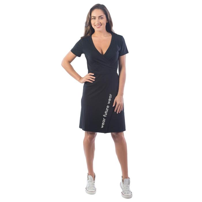 Платье с запахом, размер 52, цвет чёрный - Фото 1