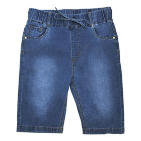 Бриджи джинсовые для мальчиков, рост 152 см, цвет синий