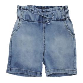 Джинсовые шорты для девочек, рост 128 см, цвет голубой