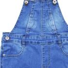 Полукомбинезон джинсовый для девочек, рост 140 см, цвет синий - Фото 4