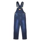 Полукомбинезон джинсовый для мальчиков, рост 104 см, цвет синий - фото 108512374