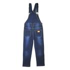 Полукомбинезон джинсовый для мальчиков, рост 104 см, цвет синий - Фото 2
