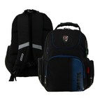 Рюкзак молодёжный 43 х 30 х 18 см, эргономичная спинка, Across Merlin, чёрный/синий - фото 11028093