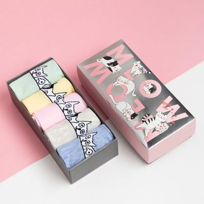 Носки женские KAFTAN Meow, набор 5 пар, размер 35-38