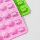Форма для мармелада «Домик в лесу», силикон, 21×13.7×1 см, 60 ячеек, цвет МИКС - Фото 11