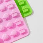 Форма для мармелада «Домик в лесу», силикон, 21×13.7×1 см, 60 ячеек, цвет МИКС - Фото 4