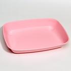 Туалет для кошек, 33.5×25×6 см, округлый, с сеткой, пластик, голубой, розовый - Фото 6