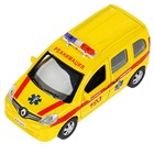 Машина металлическая «Renault Kangoo реанимация», 12 см, открываются двери и багажник, цвет желтый - фото 3978654