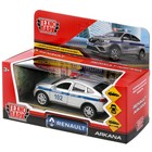 Машина металлическая «Renault ARKANA полиция», 12 см, открываются двери и багажник, цвет серебристый - фото 25430317