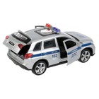 Машина металлическая «Suzuki Vitara полиция», 12 см, открываются двери и багажник, цвет серебристый - фото 6446215