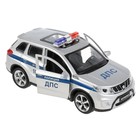 Машина металлическая «Suzuki Vitara полиция», 12 см, открываются двери и багажник, цвет серебристый - фото 3729893