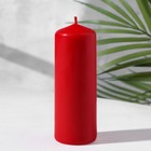 Свеча - цилиндр, 4х12 см, 15 ч. красная - фото 1428372