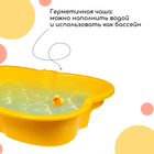 Песочница детская пластиковая, 94 × 70 × 19 см, жёлтая, «Синбад» - Фото 3