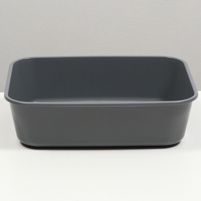 Туалет для кошек «Сима» FIX, 29×38×10.5 см, без сетки, пластик, серый