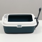 Туалет Сима с бортом + совок-микс 30×39×13.5 см серый - Фото 2