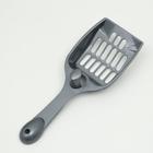 Туалет для кошек «Сима»FIX, 30×39×13.5 см, с бортом, сеткой и совком, пластик, серый, совок МИКС - Фото 5