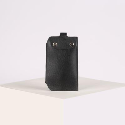 Ключница на кнопке, 7 карабинов, цвет чёрный