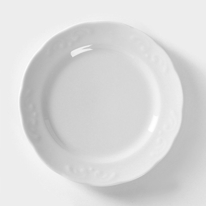 Тарелка фарфоровая «Надежда», d=17,5 см, белая - Фото 1