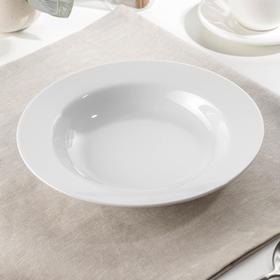 Тарелка глубокая Добрушский завод «Тренд», 450 мл, d=24 см, фарфор, белая