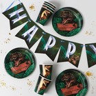 Посуда одноразовая бумажная Dangerous party, 6 тарелок, 6 стаканов, 1 гирлянда - Фото 2