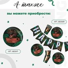Посуда одноразовая бумажная Dangerous party, 6 тарелок, 6 стаканов, 1 гирлянда - Фото 9