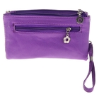 Кошелёк женский "Делайла" З отдела, наружный карман, с ручкой, цвет сиреневый - Фото 2