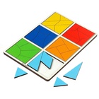 Головоломка геометрическая деревянная «Квадраты», 3 уровень (2 шт.), 12 квадратов - Фото 2