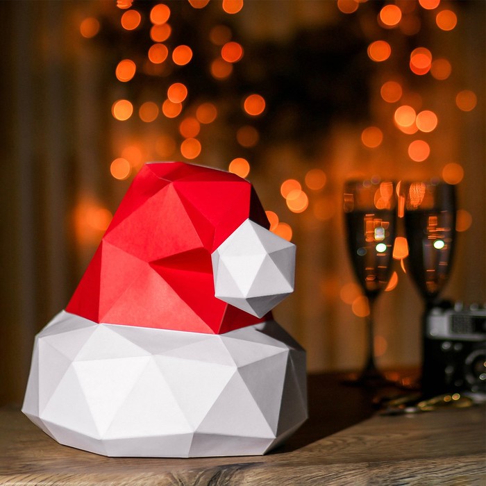 Подарочный набор для создания полигональной фигуры «Новогодняя шапка», 32.5 х 44 см