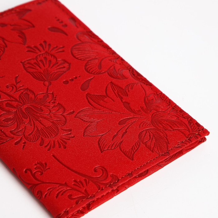Обложка для паспорта, цвет красный - фото 1907270448