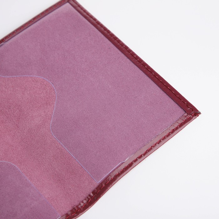 Обложка для паспорта, цвет лиловый - фото 1908730917