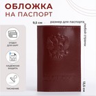 Обложка для паспорта, цвет коричневый - фото 9907062