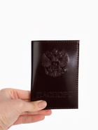 Обложка для паспорта, натуральная кожа, гладкая, бордовая - Фото 5