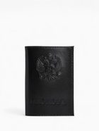 Обложка для паспорта, натуральная кожа, чёрная - Фото 6