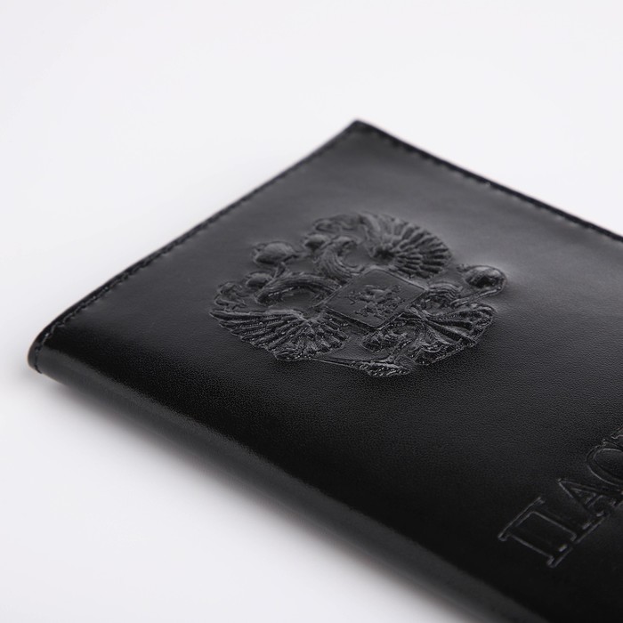 Обложка для паспорта, цвет чёрный - фото 1908730921