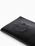 Обложка для паспорта, натуральная кожа, чёрная - Фото 2