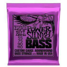 Струны для бас гитары ERNIE BALL 2831 - Nickel Wound Bass Power Slinky (55 - 75 - 90 - 110)   663371